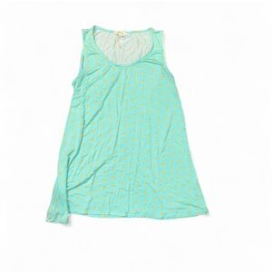Matilda Jane Women’s Tank Small Mint Green Top with Yellow Dots